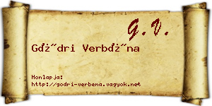 Gödri Verbéna névjegykártya